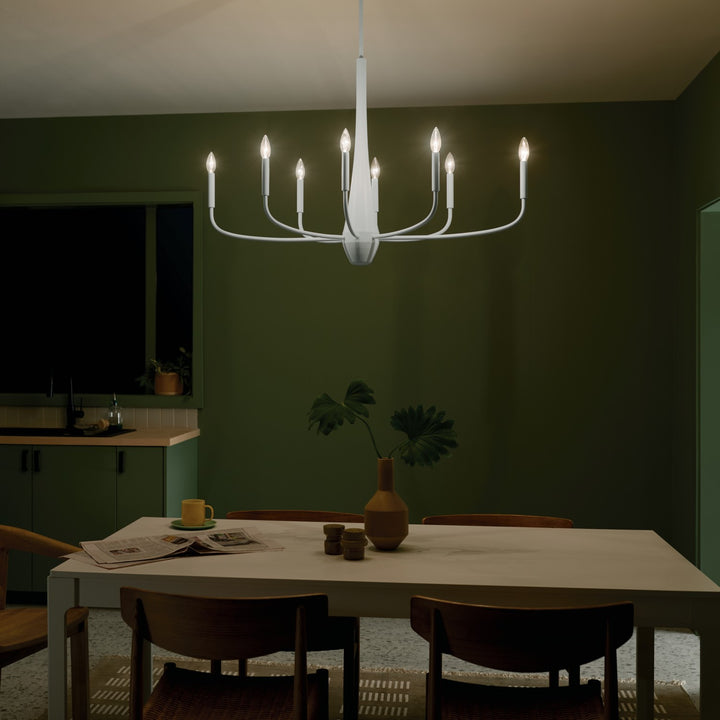 Kichler Canada - 52528WH - Eight Light Chandelier - Deela - White