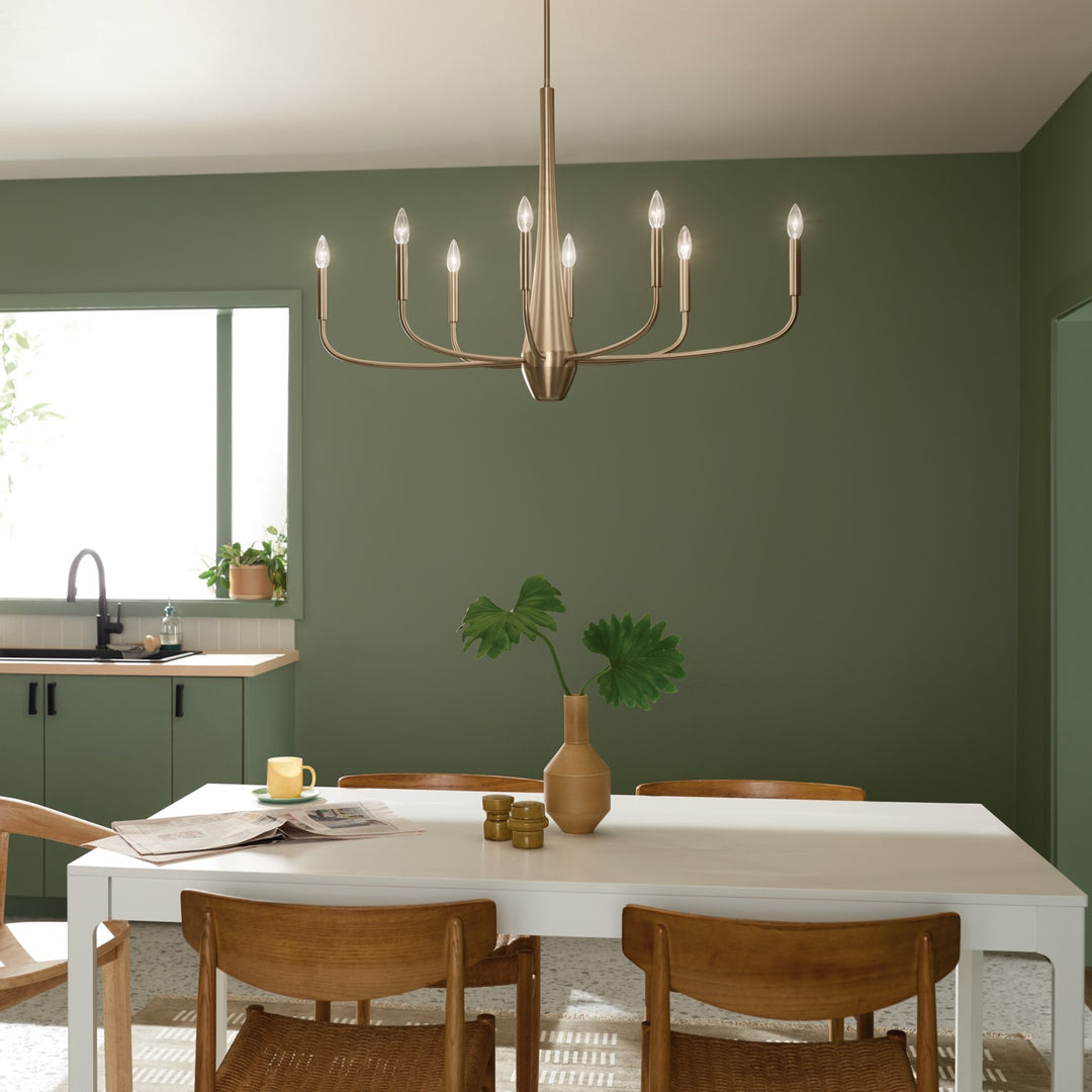 Kichler Canada - 52528CPZ - Eight Light Chandelier - Deela - Champagne Bronze