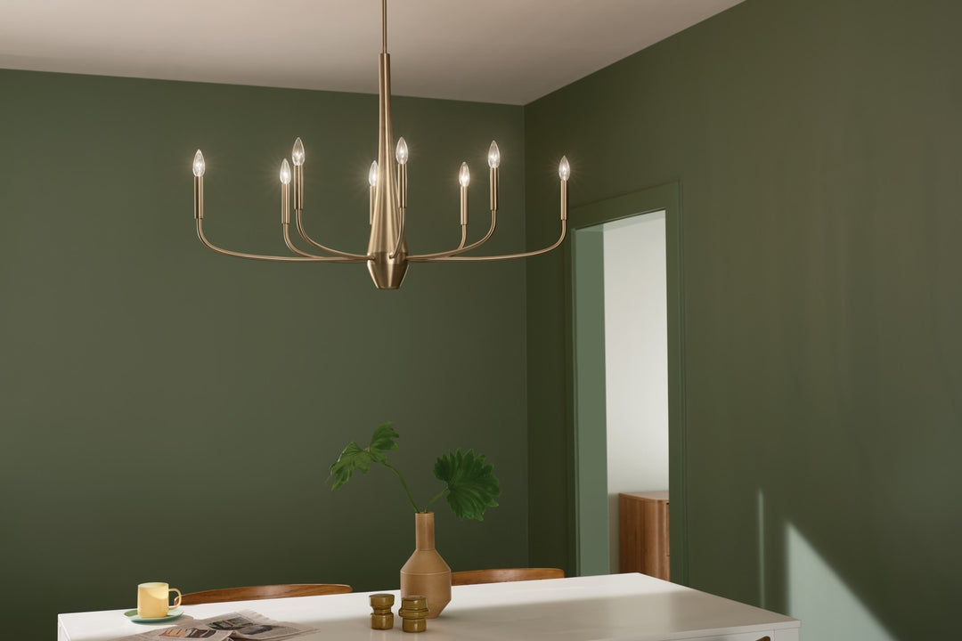 Kichler Canada - 52528CPZ - Eight Light Chandelier - Deela - Champagne Bronze