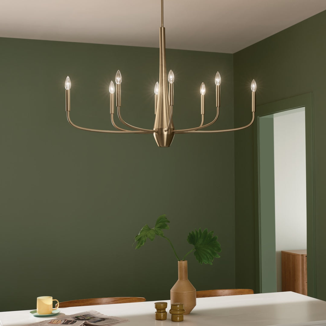 Kichler Canada - 52528CPZ - Eight Light Chandelier - Deela - Champagne Bronze