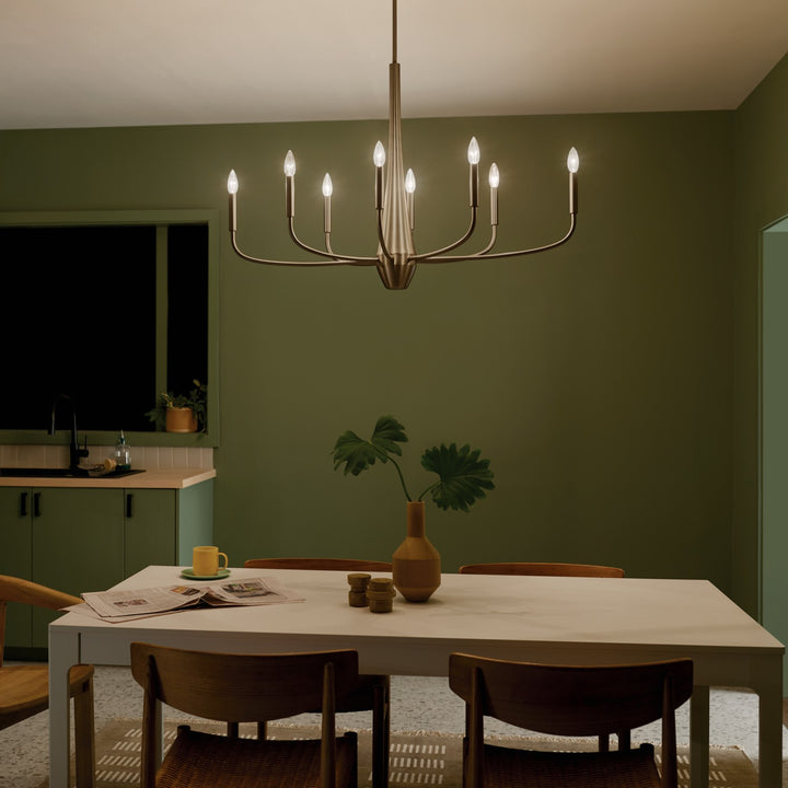 Kichler Canada - 52528CPZ - Eight Light Chandelier - Deela - Champagne Bronze