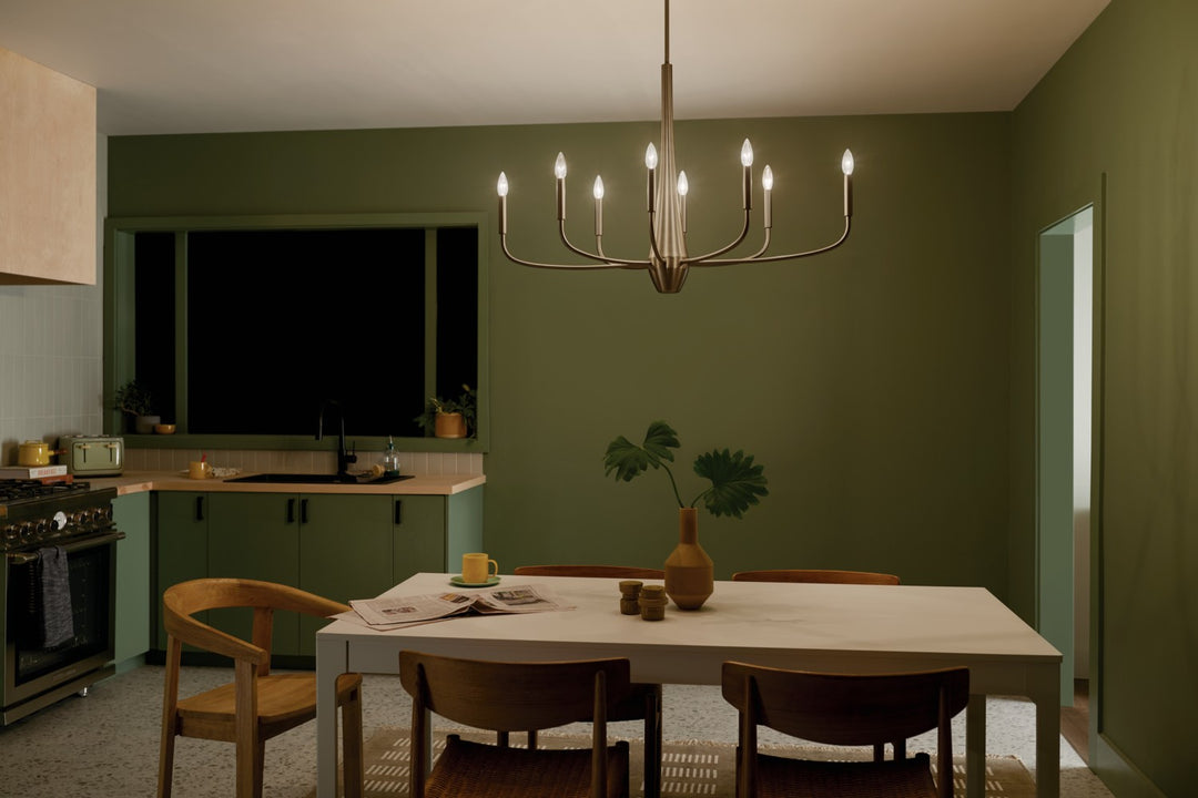 Kichler Canada - 52528CPZ - Eight Light Chandelier - Deela - Champagne Bronze