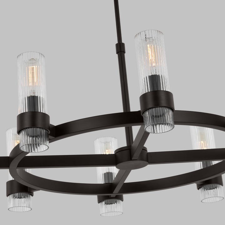 Visual Comfort Studio Canada - CC1378AI - Eight Light Chandelier - Geneva - Aged Iron