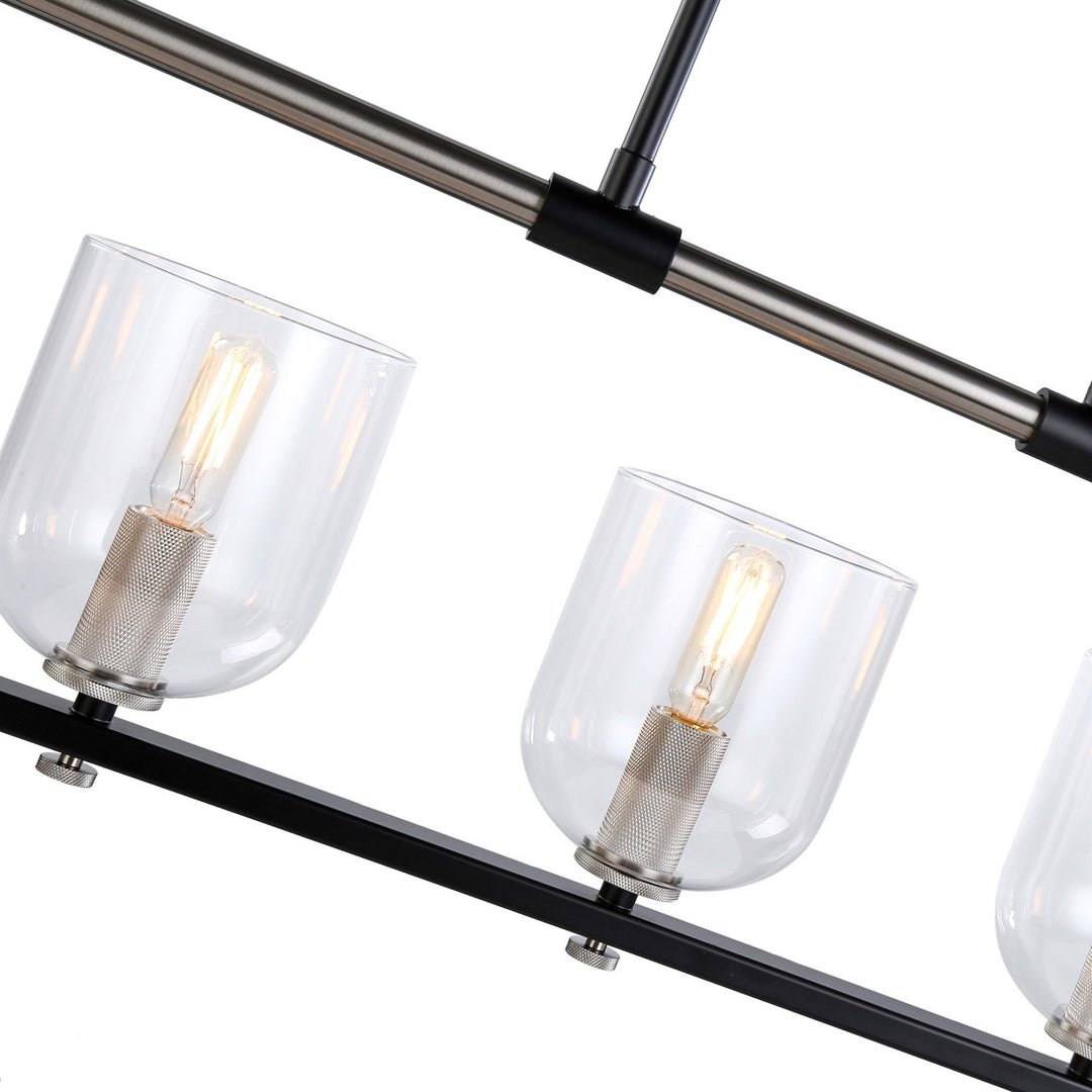 Artcraft Canada - AC11745NB - Five Light Island Pendant - Cheshire - Black & Nickel