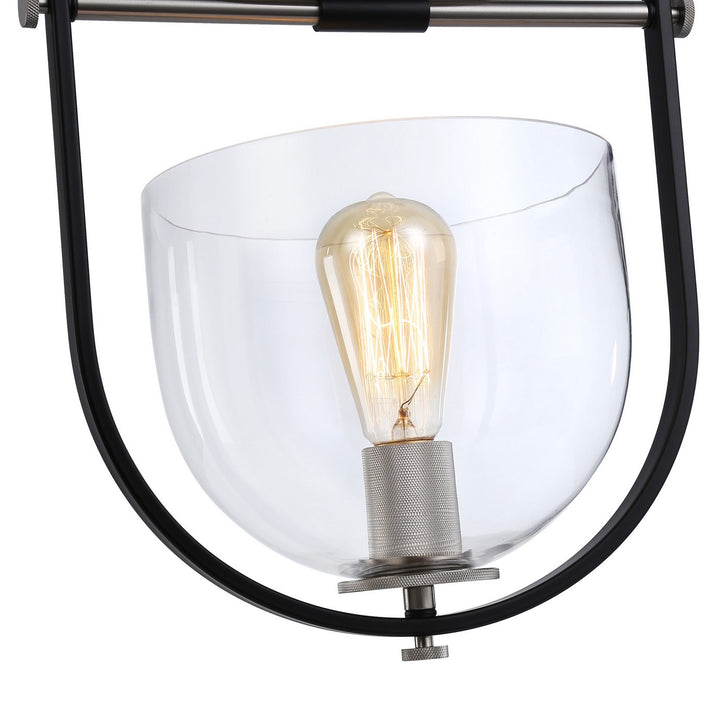 Artcraft Canada - AC11743NB - One Light Semi-Flush Mount - Cheshire - Black & Nickel