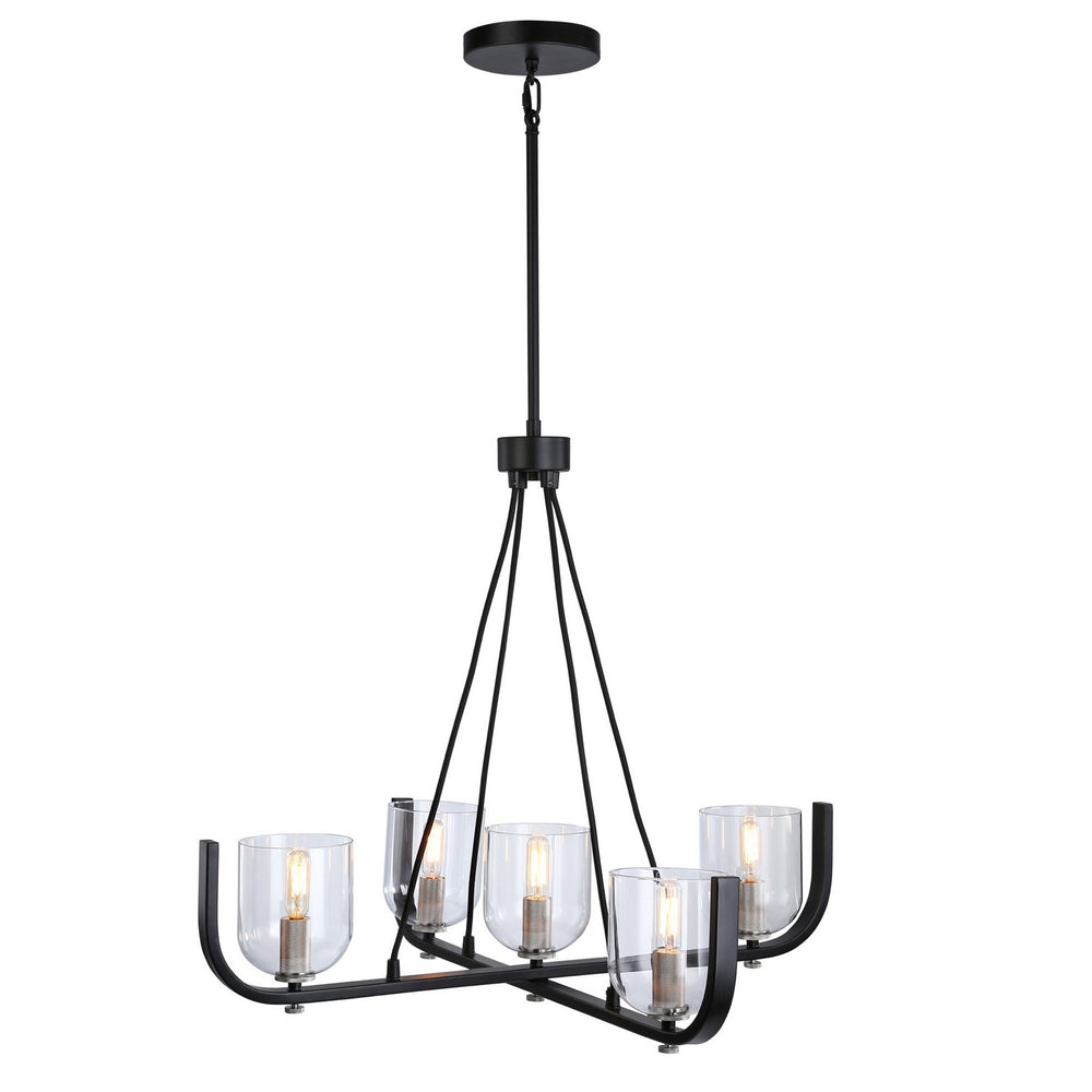 Artcraft Canada - AC11746NB - Five Light Chandelier - Cheshire - Black & Nickel