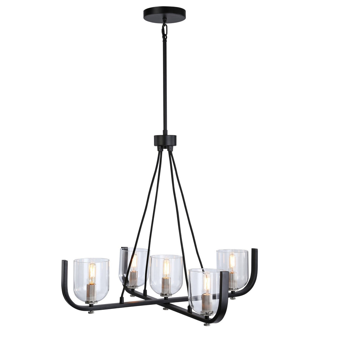 Artcraft Canada - AC11746NB - Five Light Chandelier - Cheshire - Black & Nickel