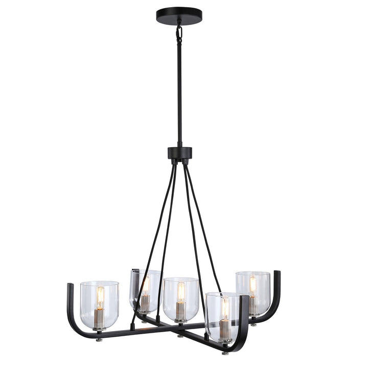 Artcraft Canada - AC11746NB - Five Light Chandelier - Cheshire - Black & Nickel