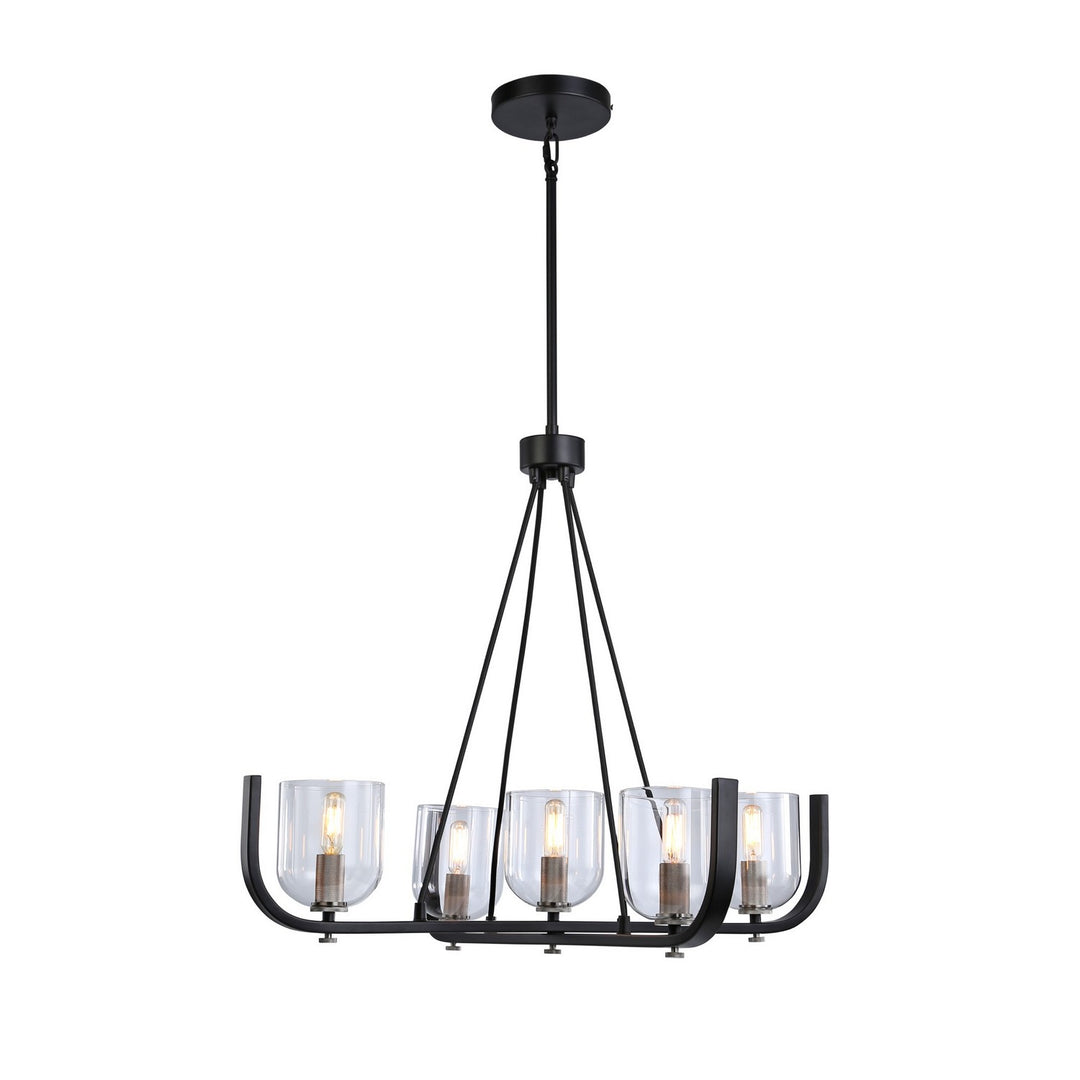 Artcraft Canada - AC11746NB - Five Light Chandelier - Cheshire - Black & Nickel