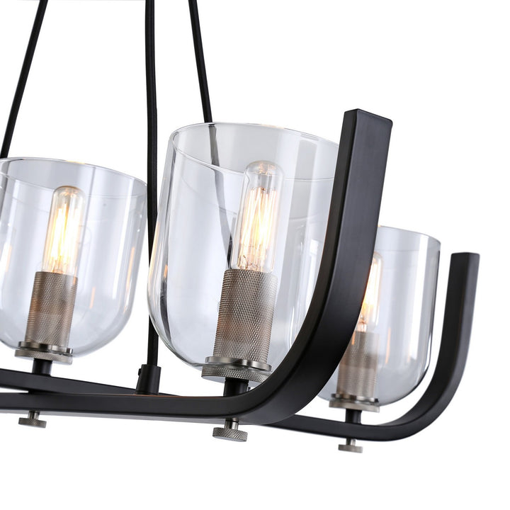 Artcraft Canada - AC11746NB - Five Light Chandelier - Cheshire - Black & Nickel