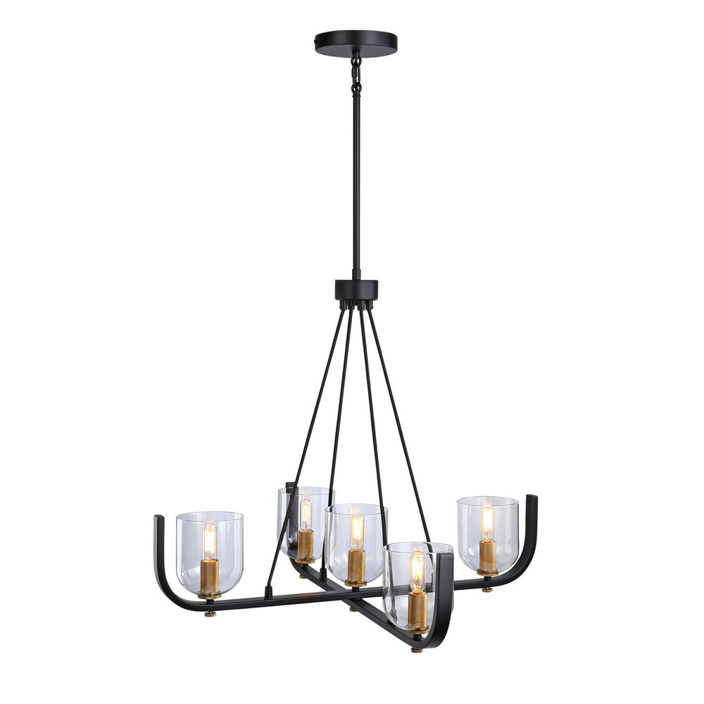 Artcraft Canada - AC11746BB - Five Light Chandelier - Cheshire - Black & Brass