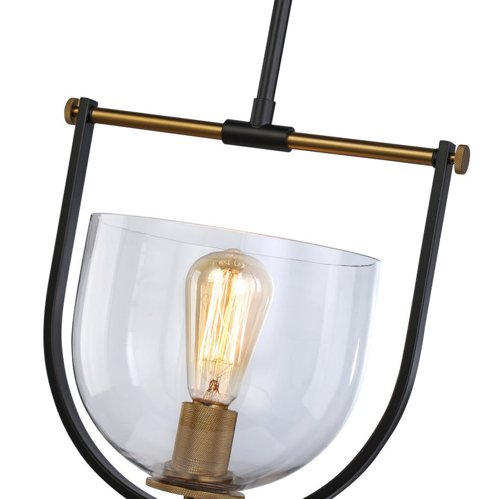 Artcraft Canada - AC11741BB - One Light Pendant - Cheshire - Black & Brass