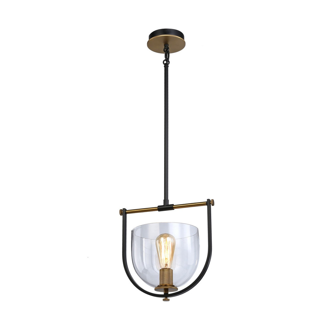Artcraft Canada - AC11741BB - One Light Pendant - Cheshire - Black & Brass