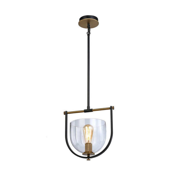 Artcraft Canada - AC11741BB - One Light Pendant - Cheshire - Black & Brass