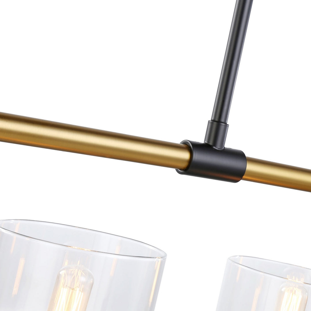 Artcraft Canada - AC11745BB - Five Light Island Pendant - Cheshire - Black & Brass