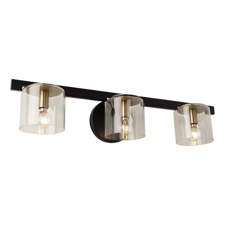 Artcraft Canada - AC11823BB - Three Light Vanity - Salinas - Black and Brass