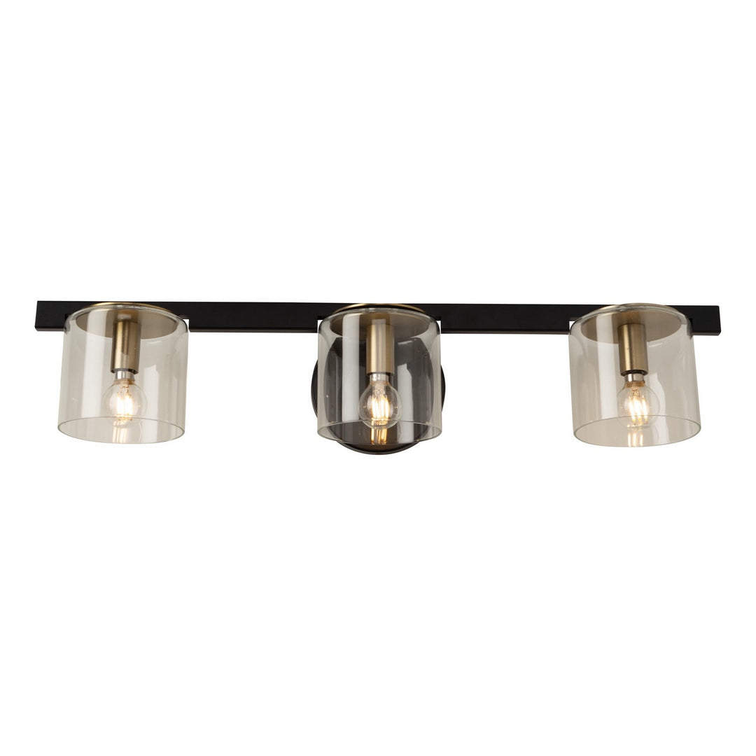 Artcraft Canada - AC11823BB - Three Light Vanity - Salinas - Black and Brass