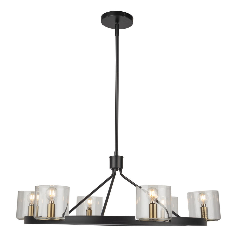 Artcraft Canada - AC11826BB - Six Light Chandelier - Salinas - Black and Brass