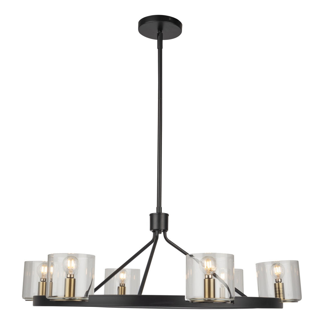 Artcraft Canada - AC11826BB - Six Light Chandelier - Salinas - Black and Brass
