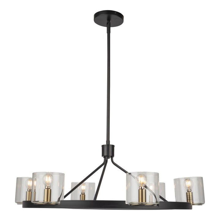 Artcraft Canada - AC11826BB - Six Light Chandelier - Salinas - Black and Brass