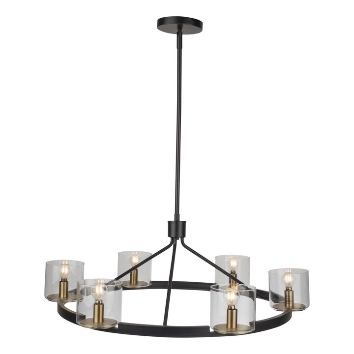 Artcraft Canada - AC11826BB - Six Light Chandelier - Salinas - Black and Brass
