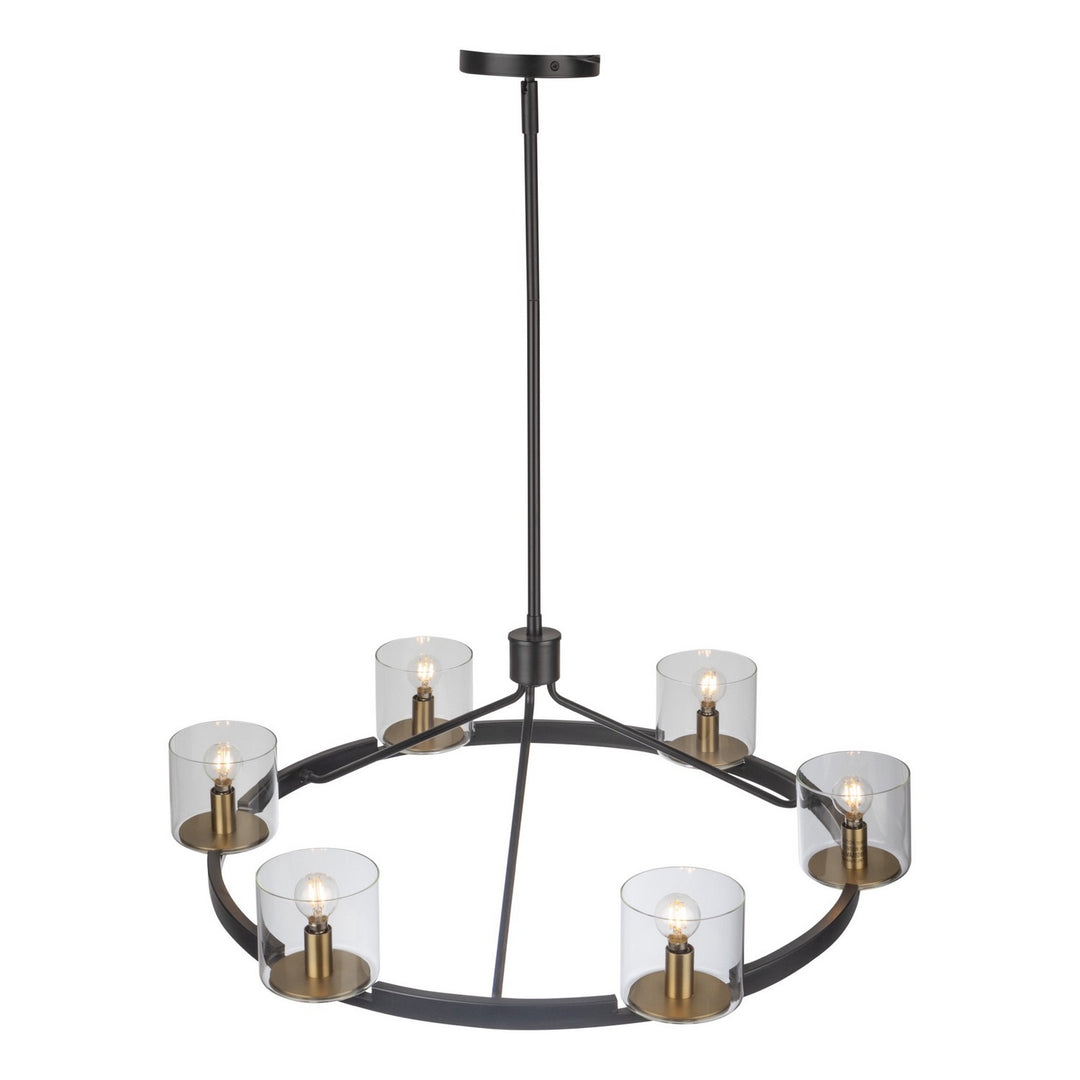 Artcraft Canada - AC11826BB - Six Light Chandelier - Salinas - Black and Brass