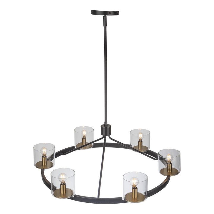 Artcraft Canada - AC11826BB - Six Light Chandelier - Salinas - Black and Brass