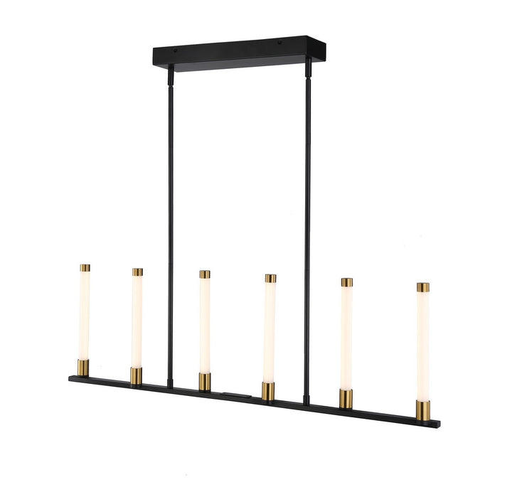 Artcraft Canada - SC13086BB - LED Island Pendant - Infiniti - Matte Black & Brass