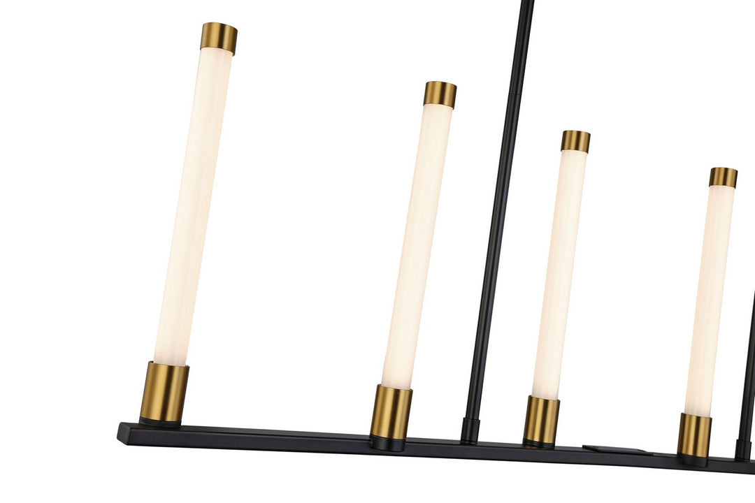 Artcraft Canada - SC13086BB - LED Island Pendant - Infiniti - Matte Black & Brass