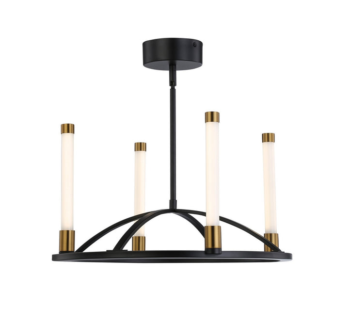 Artcraft Canada - SC13084BB - LED Chandelier - Infiniti - Matte Black & Brass
