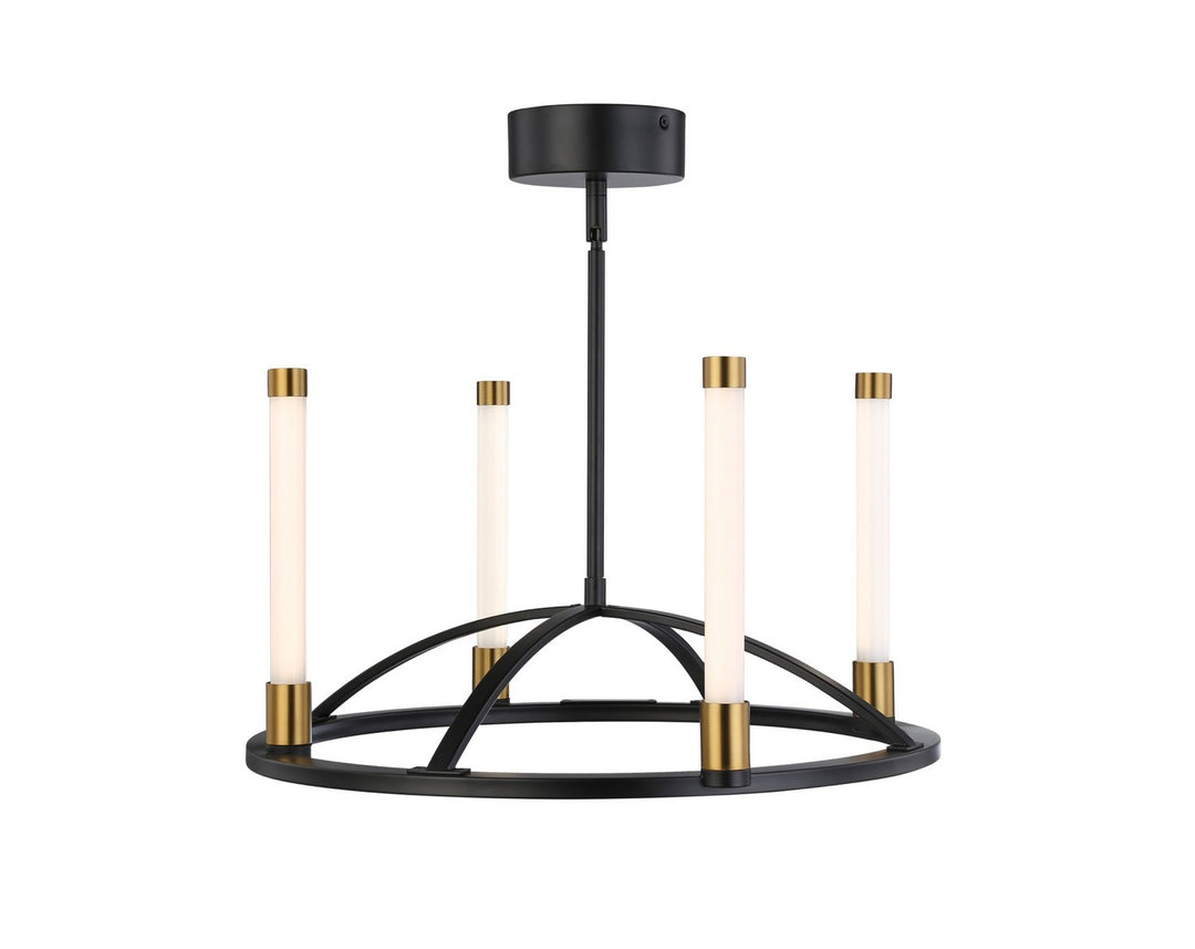 Artcraft Canada - SC13084BB - LED Chandelier - Infiniti - Matte Black & Brass