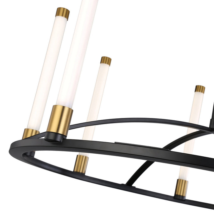 Artcraft Canada - SC13088BB - LED Chandelier - Infiniti - Matte Black & Brass