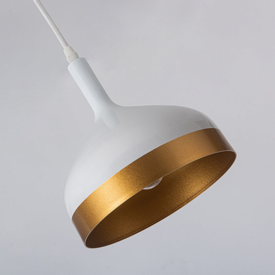 Artcraft Canada - SC13354WH - Four Light Island Pendant - Dash - White & Gold