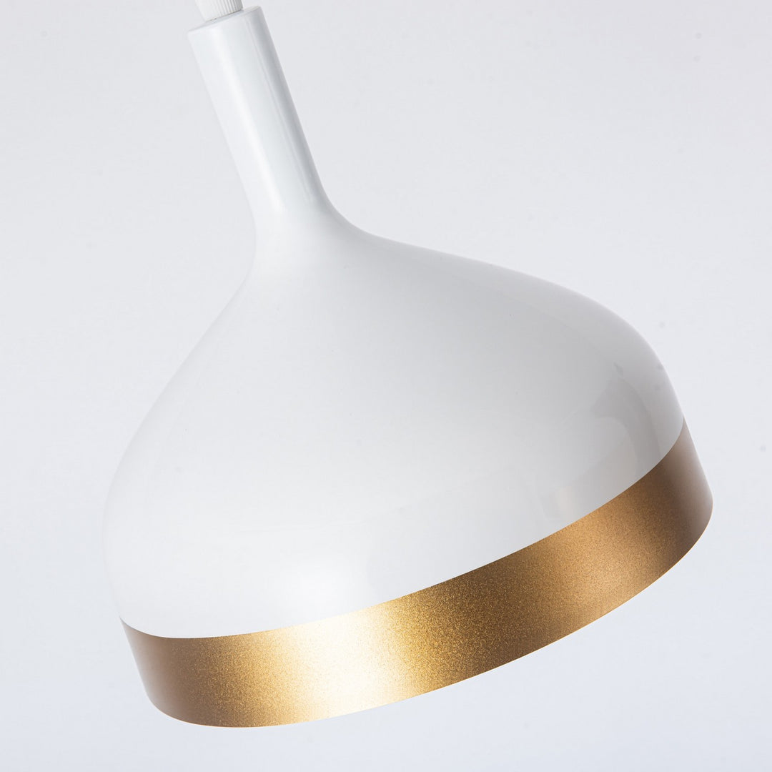 Artcraft Canada - SC13354WH - Four Light Island Pendant - Dash - White & Gold