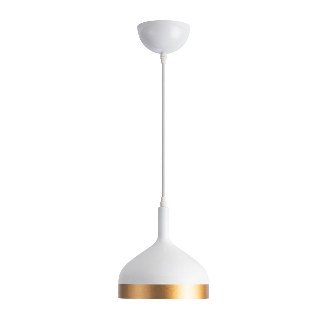 Artcraft Canada - SC13351WH - One Light Pendant - Dash - White & Gold