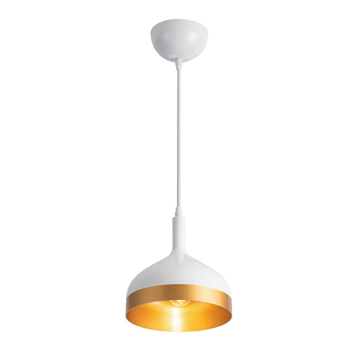 Artcraft Canada - SC13351WH - One Light Pendant - Dash - White & Gold