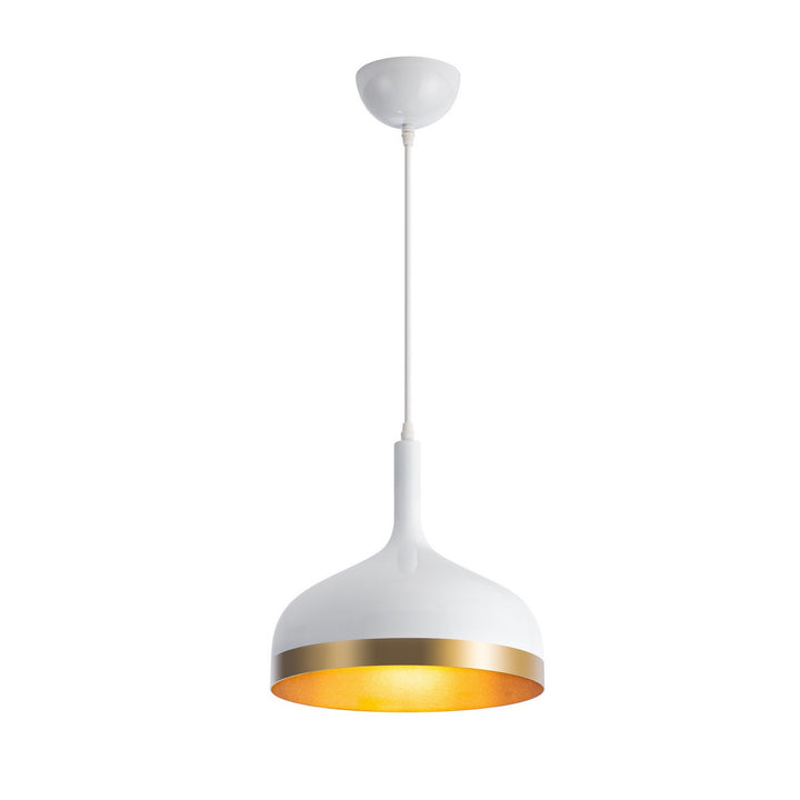 Artcraft Canada - SC13350WH - One Light Pendant - Dash - White & Gold