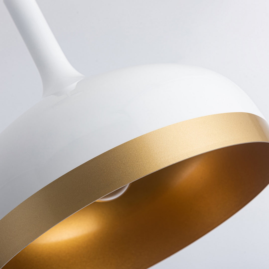 Artcraft Canada - SC13350WH - One Light Pendant - Dash - White & Gold