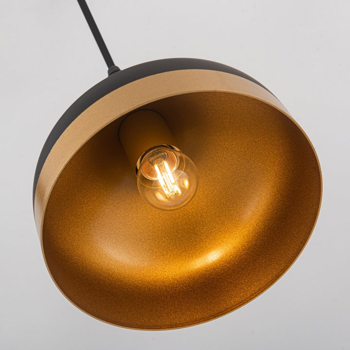 Artcraft Canada - SC13354BK - Four Light Island Pendant - Dash - Black & Gold