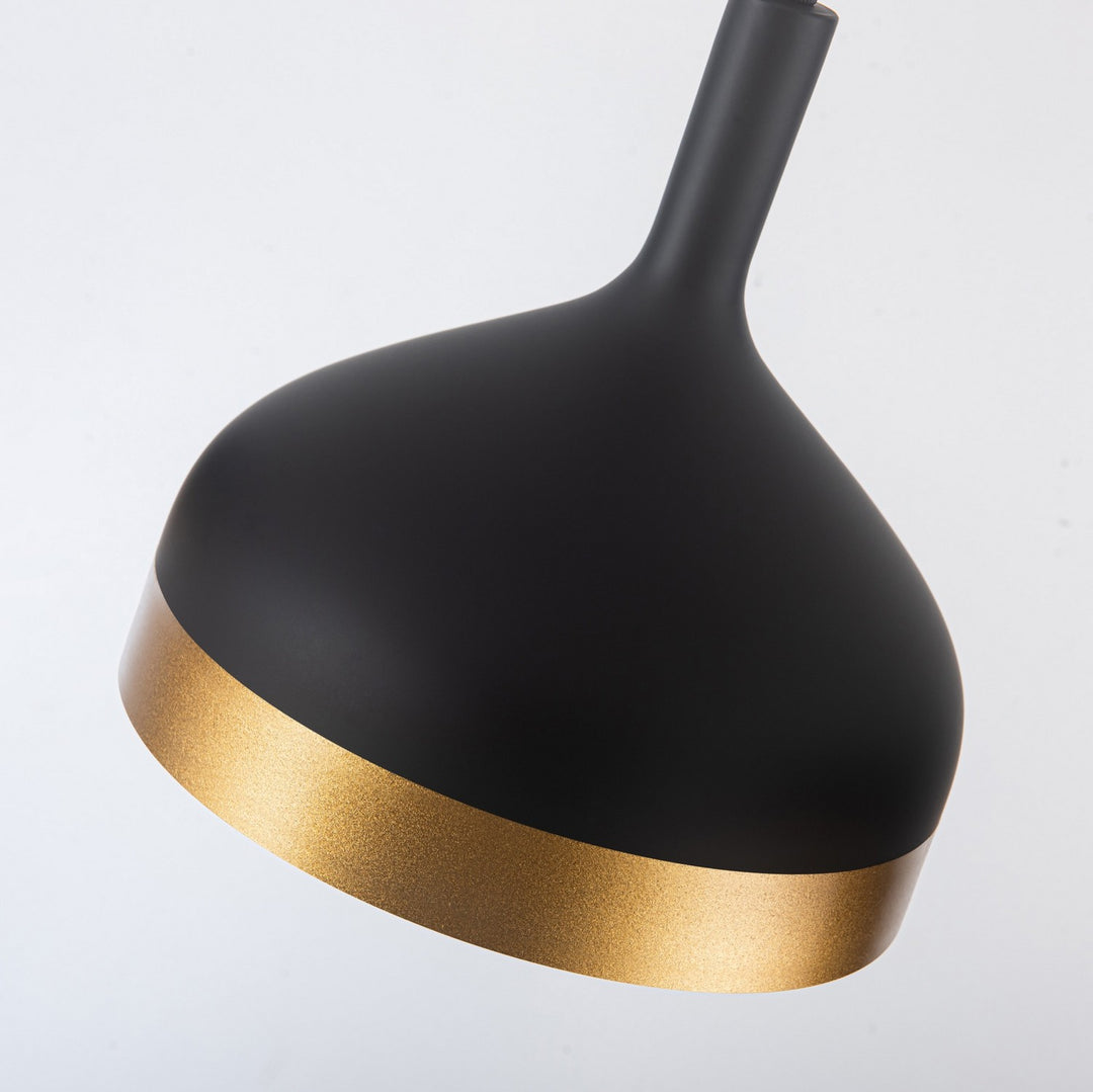 Artcraft Canada - SC13354BK - Four Light Island Pendant - Dash - Black & Gold