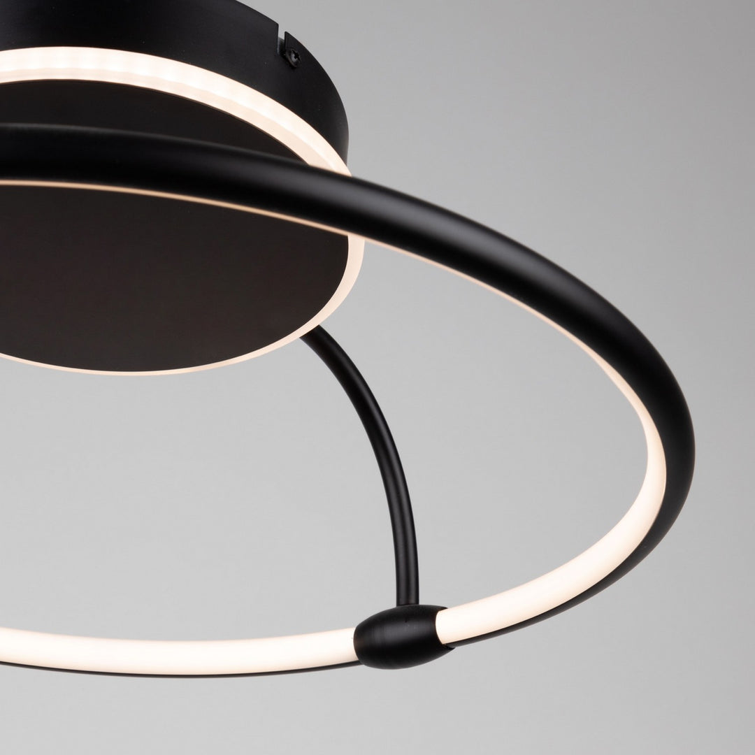Artcraft Canada - AC6631BK - LED Semi-Flush Mount - Halo - Black