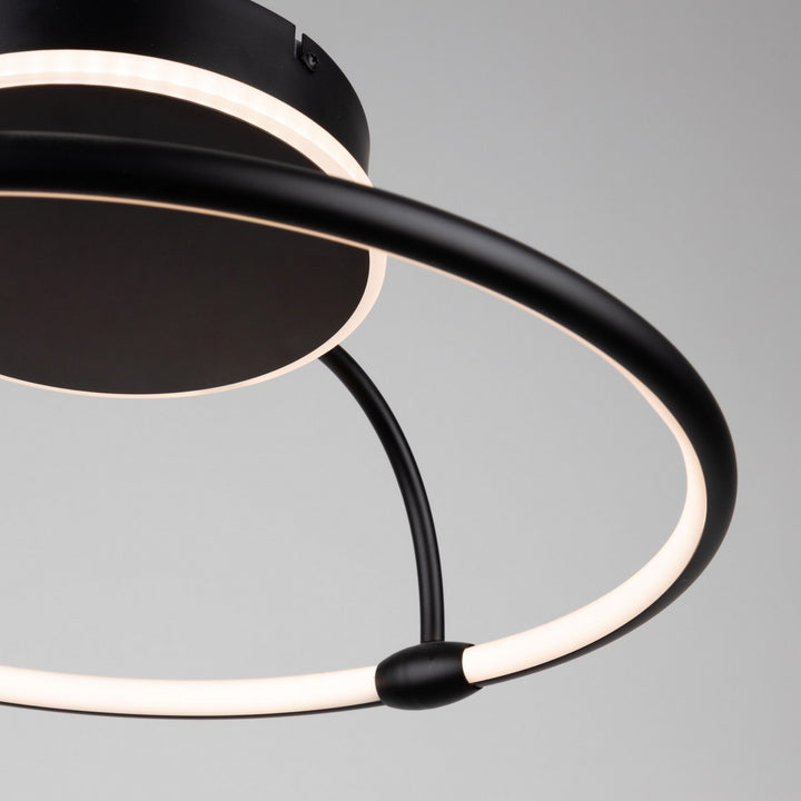Artcraft Canada - AC6631BK - LED Semi-Flush Mount - Halo - Black