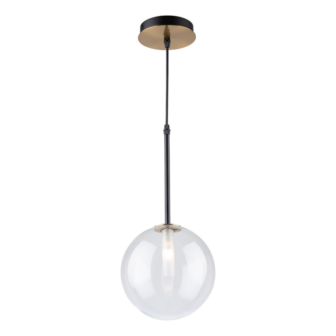 Artcraft Canada - AC11761VB - One Light Pendant - Aurelia - Matte Black & Brass