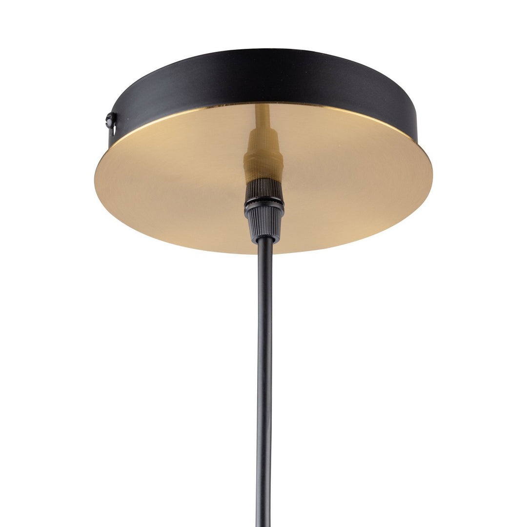 Artcraft Canada - AC11761VB - One Light Pendant - Aurelia - Matte Black & Brass