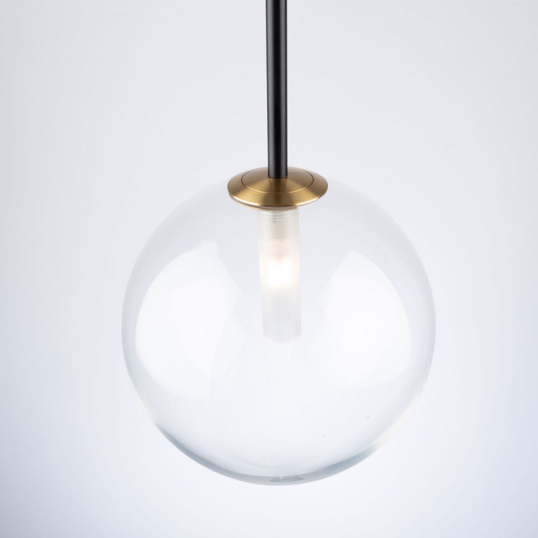 Artcraft Canada - AC11761VB - One Light Pendant - Aurelia - Matte Black & Brass
