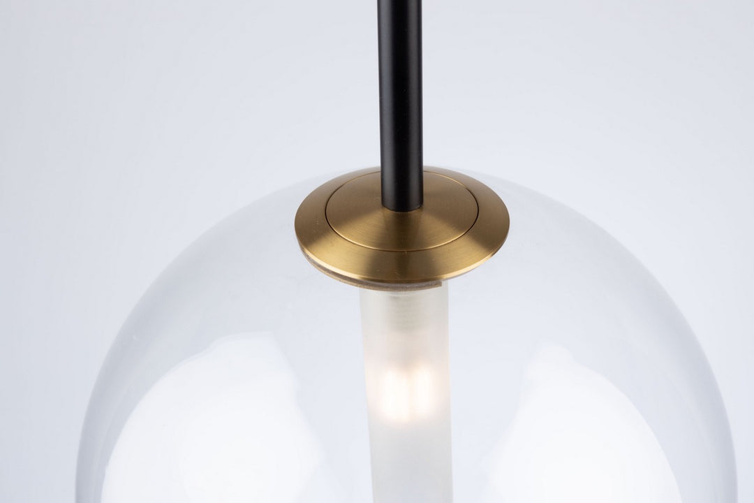 Artcraft Canada - AC11761VB - One Light Pendant - Aurelia - Matte Black & Brass