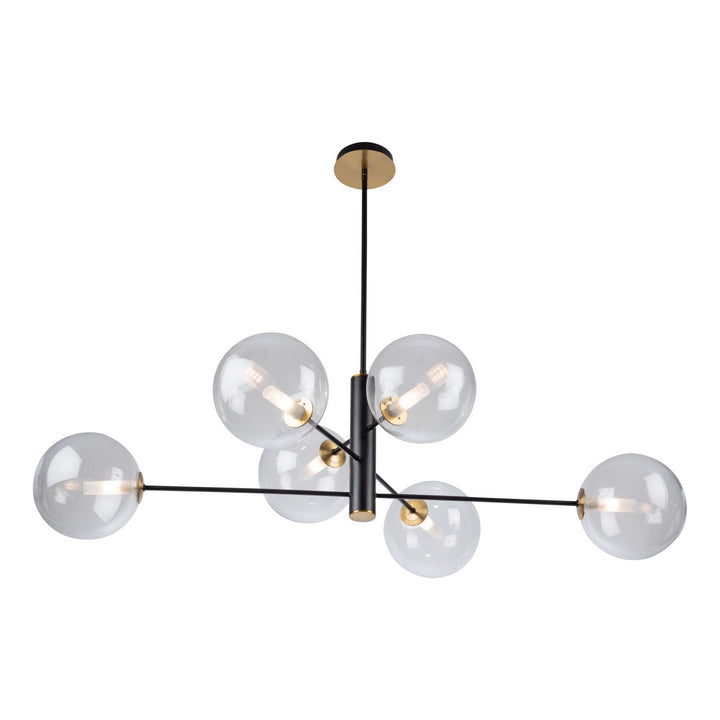 Artcraft Canada - AC11766VB - Six Light Chandelier - Aurelia - Matte Black & Brass