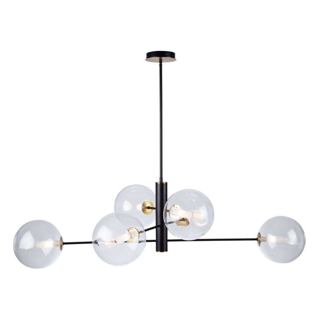 Artcraft Canada - AC11766VB - Six Light Chandelier - Aurelia - Matte Black & Brass