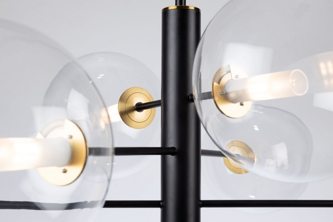 Artcraft Canada - AC11766VB - Six Light Chandelier - Aurelia - Matte Black & Brass