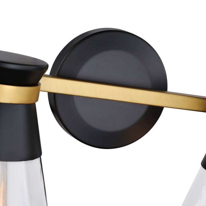 Artcraft Canada - AC11804BB - Four Light Vanity - Kanata - Black & Brushed Brass